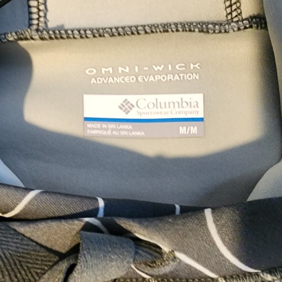 Columbia Omni Wick Hoodie Women's Gray Camo Thumb Hole Pullover Top - Picture 5 of 6